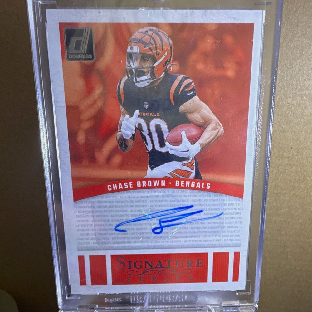 2024 Panini Donruss Signature Series Chase Brown Auto Bengals #SSE-CBR